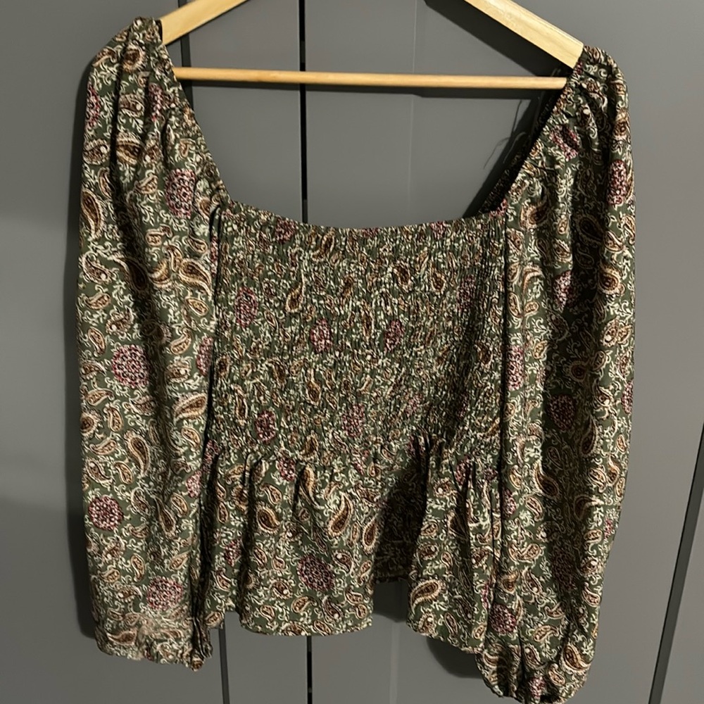 blu pepper medium paisley boho top